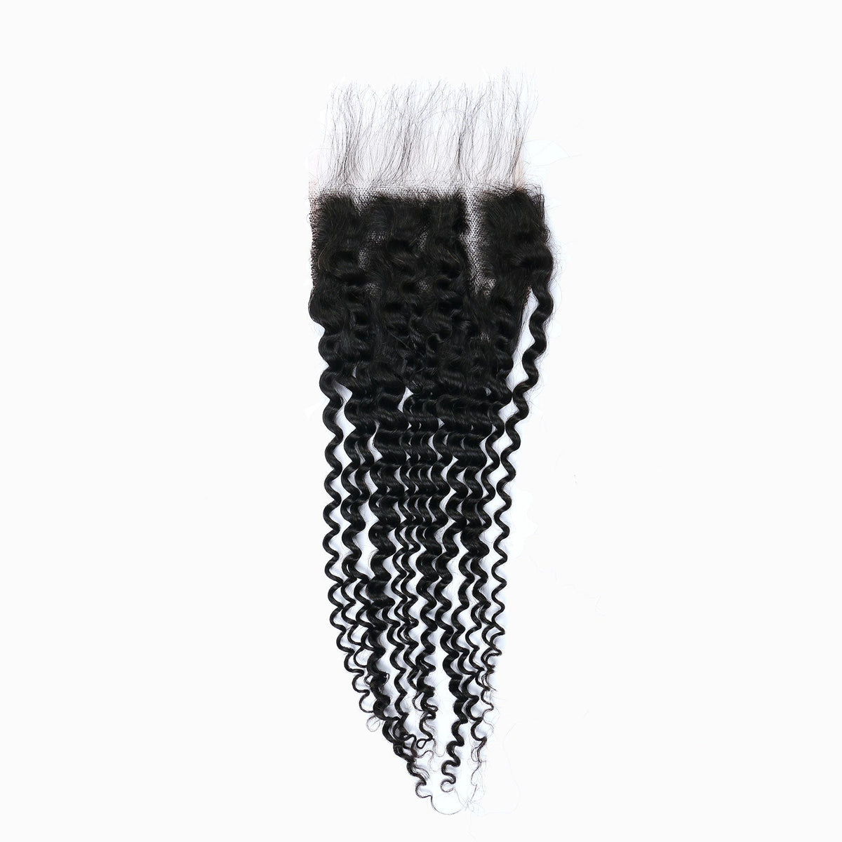 StariaHair 12-20 Inch 5"x5" Deep Wave Transparent Lace Closure #1B