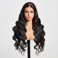 StariaHair 13"x4" Body Wave 200% Transparent Lace Frontal Wig #1B