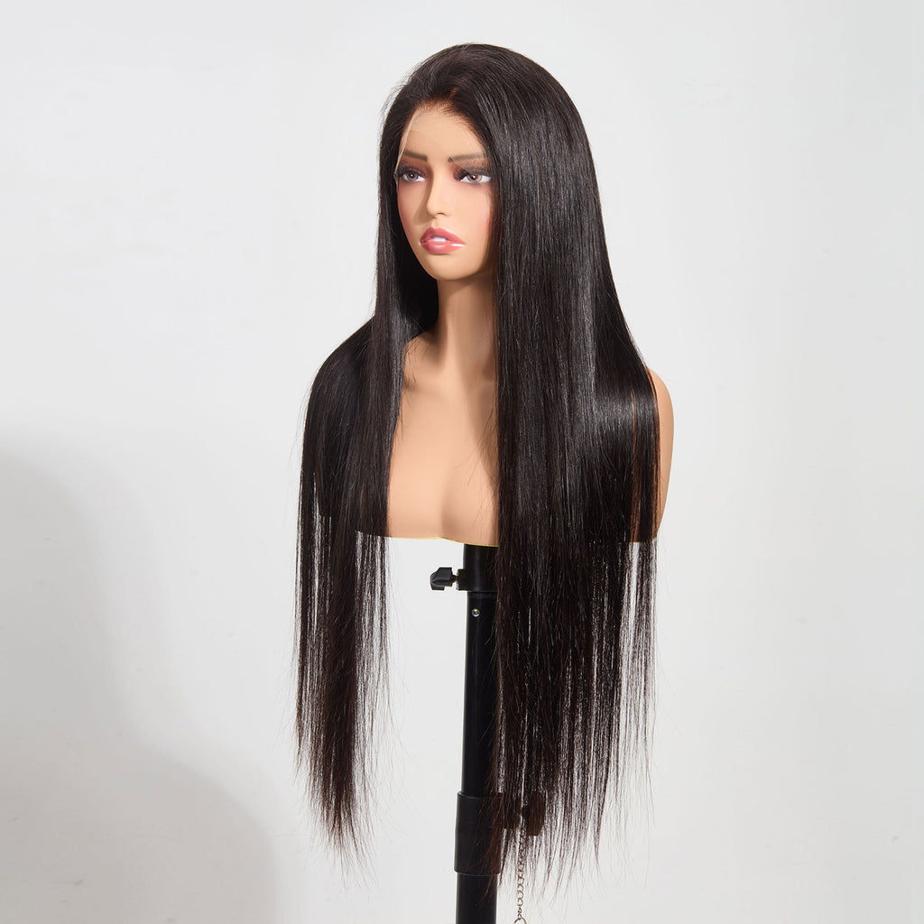 StariaHair 13"x6" HD Lace Straight 180% Frontal Wig #1B