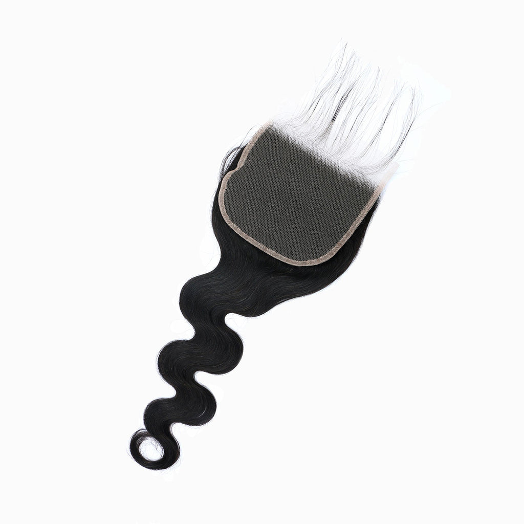 StariaHair 14-20 Inch Transparent Lace Closure Body Wave 4"x4" #1B