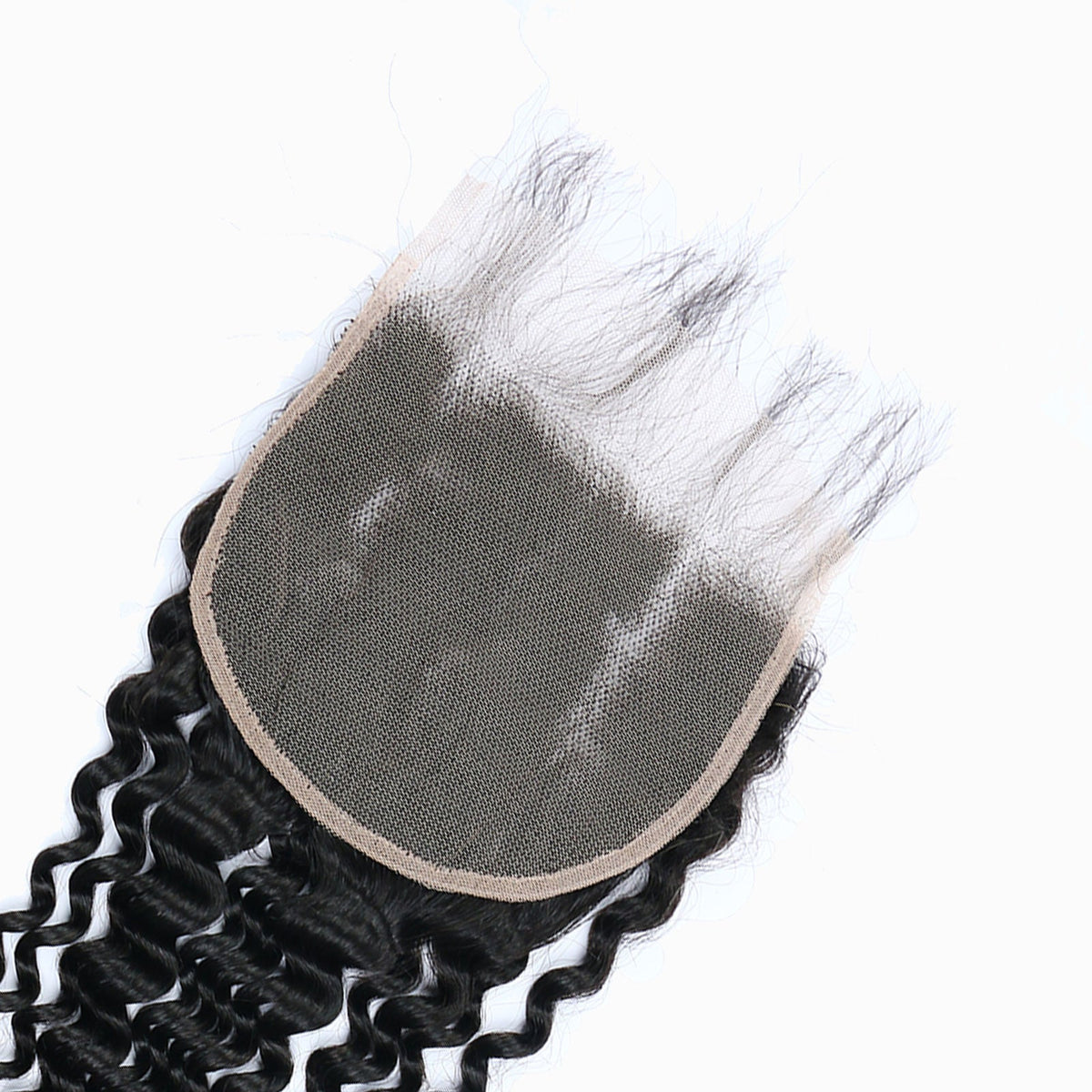 StariaHair 12-20 Inch 5"x5" Deep Wave Transparent Lace Closure #1B