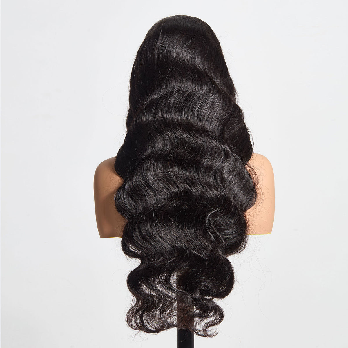 StariaHair 13"x4" Body Wave 200% Transparent Lace Frontal Wig #1B