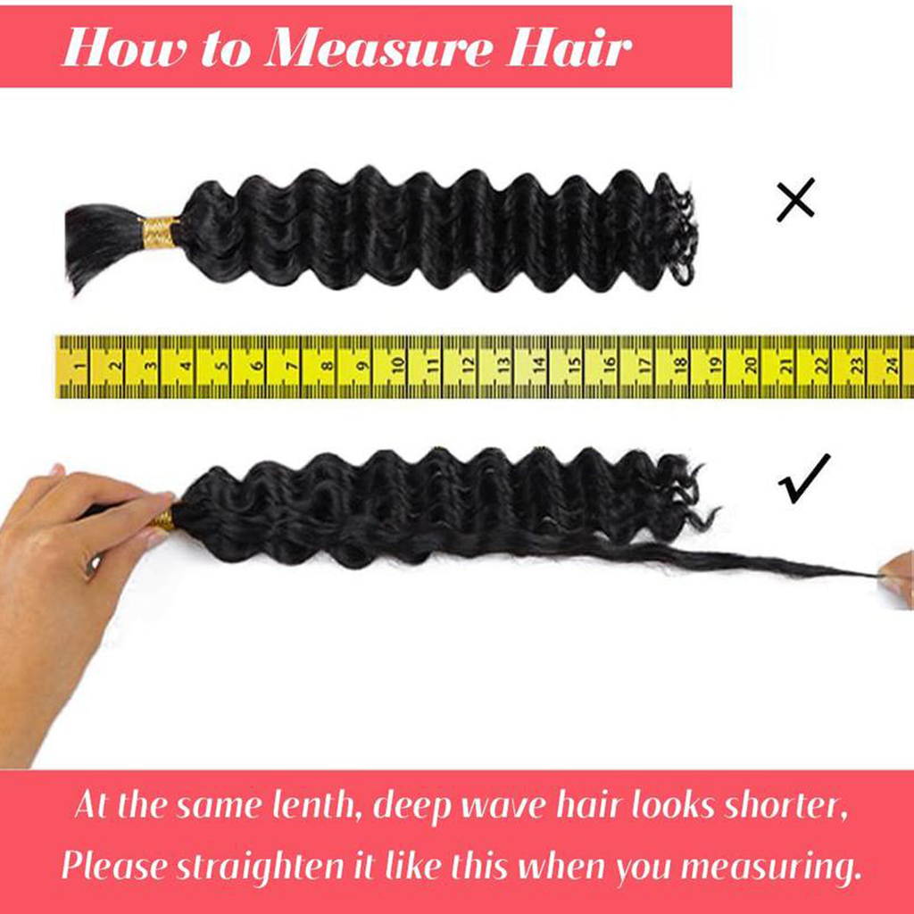 StariaHair 14-20 Inch Loose Wave Bulk Hair for Braiding #1B