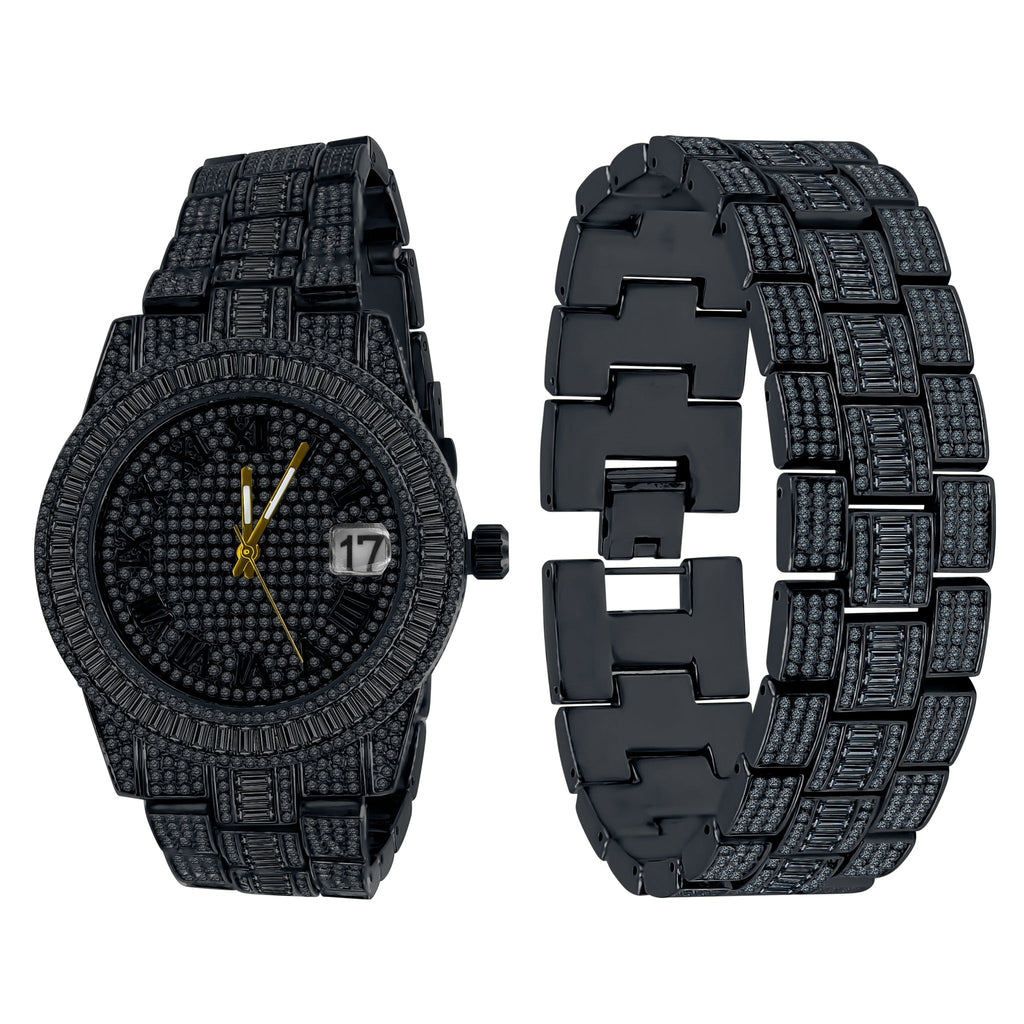 OYSTER CRYSTAL STONES WATCH SET | 530753