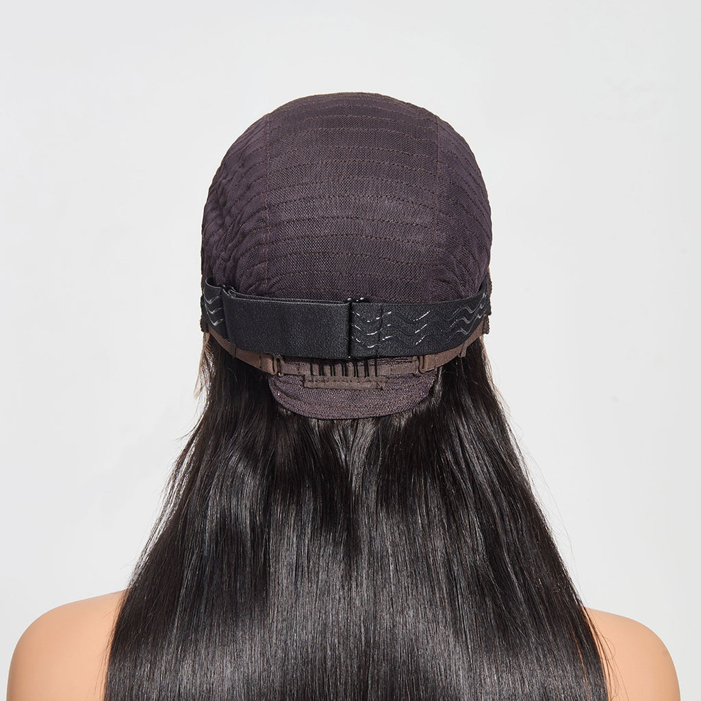 StariaHair 13"x4" Straight 200% Transparent Lace Frontal Wig #1B
