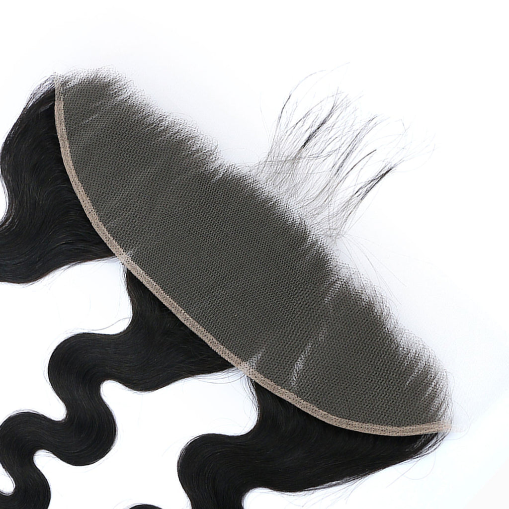 StariaHair 12-20 Inch 13"x4" Body Wave Transparent Lace Frontal #1B