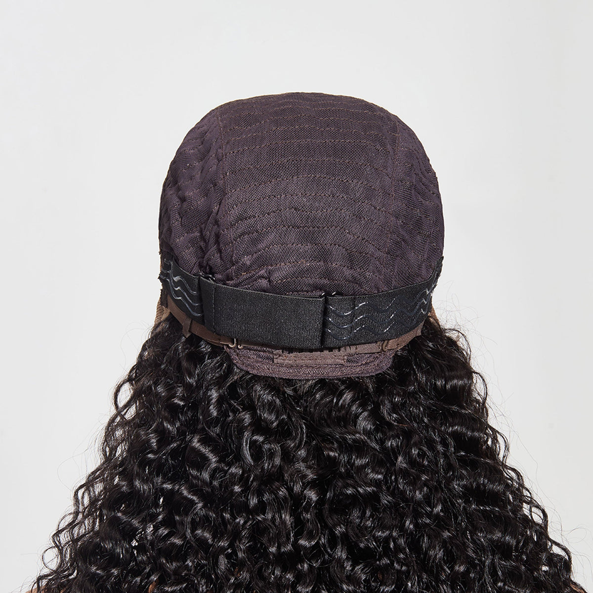 StariaHair 13"x4" Water Wave 150% Transparent Lace Frontal Wig #1B