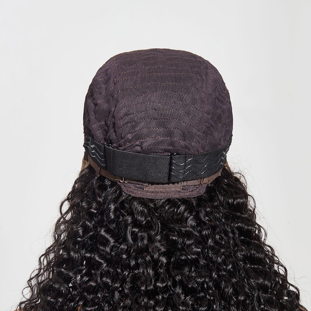 StariaHair 13"x4" HD Lace Water Wave Frontal Wig #1B
