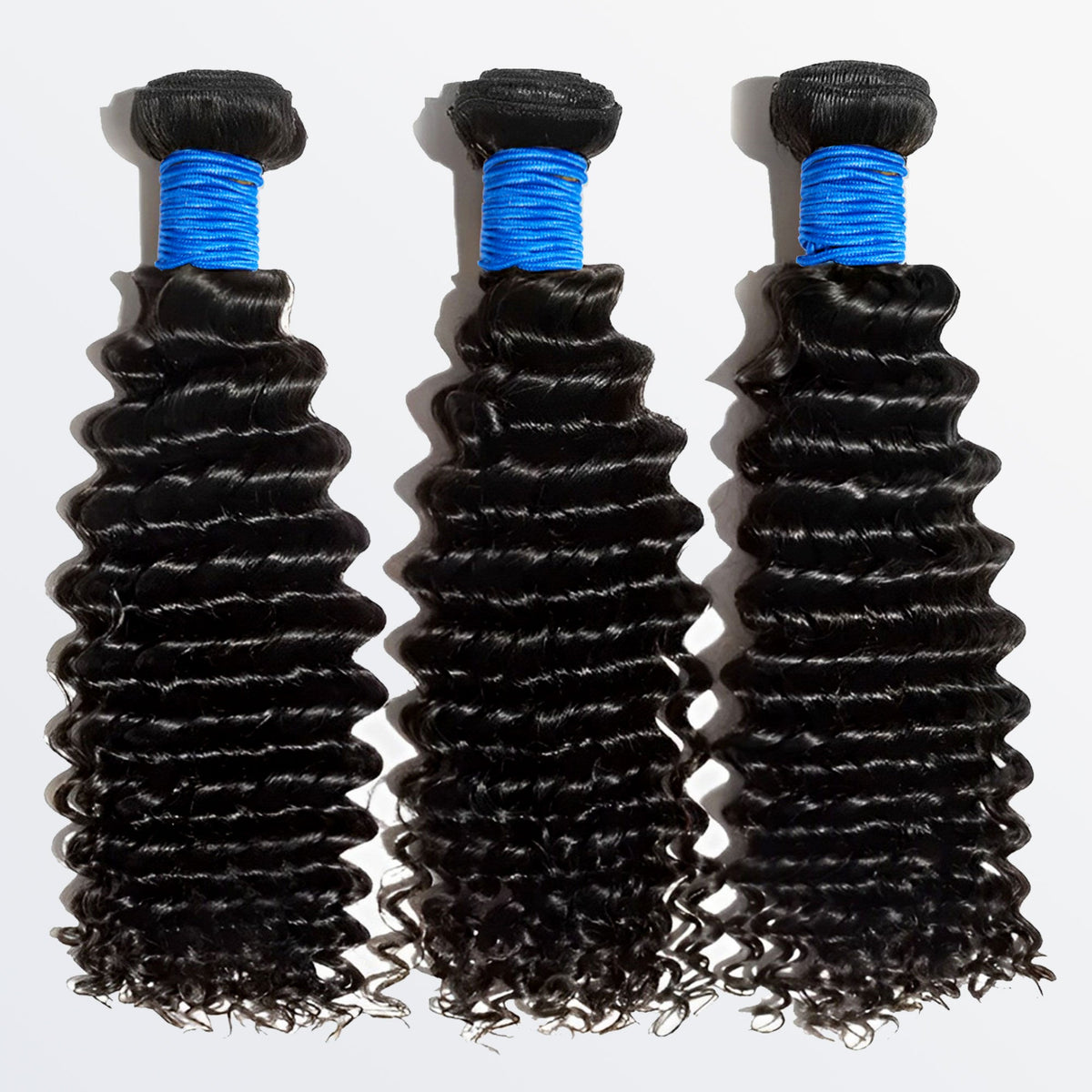 Deep Curly Virgin Hair Brazilian Bundles Full & Thick from Root to Tip Natural Color 10-30 Inch - Stariahair