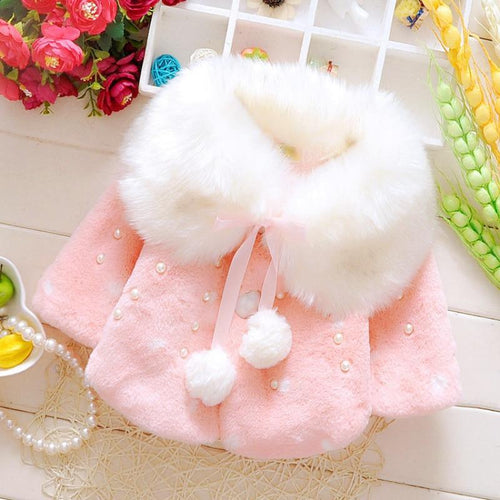 Baby Toddler Clothes Cute Fleece Fur Winter Warm Coat / Jacket for Kids Outerwear