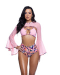 Mesh Bell Sleeve Rave Shrug Cover up