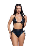 Lace-up Top & High-Waist Rave Short Set