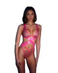 Neon Temptress Crisscross Mesh Set