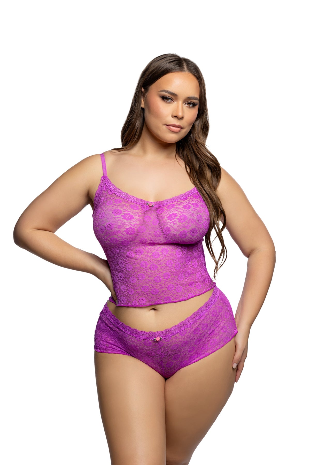 Midnight Muse Lace Cami & Short Set