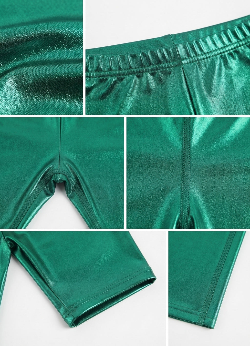 Sakkas Women's Shinny Metallic Bike Shorts Stretchy Unisex - Made in USA