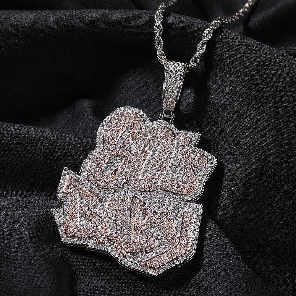 80Sbaby hip-hop diamond necklace