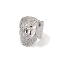Hip-hop exaggerated portrait inlaid zircon ring