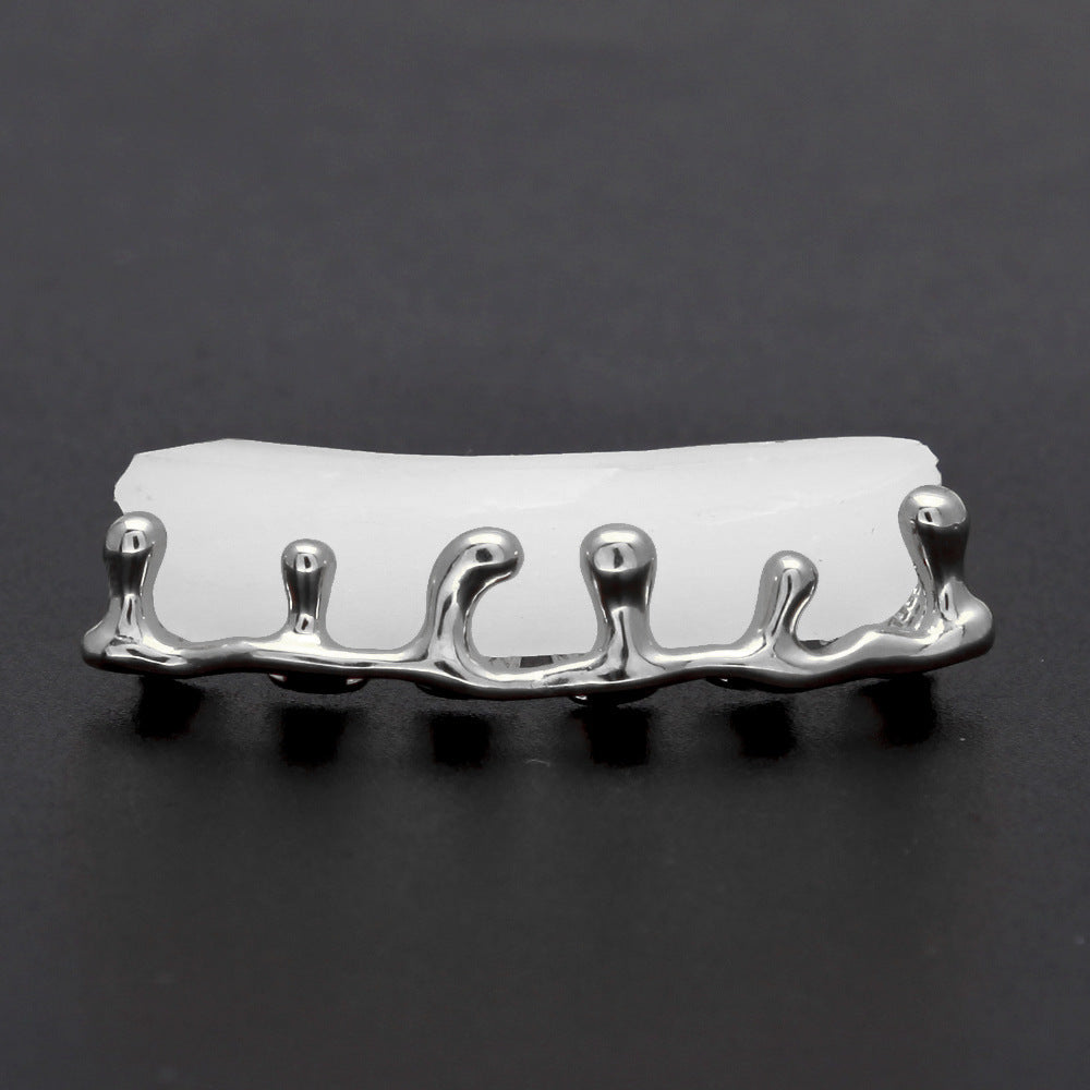 Hip-hop polished braces with gold electroplating