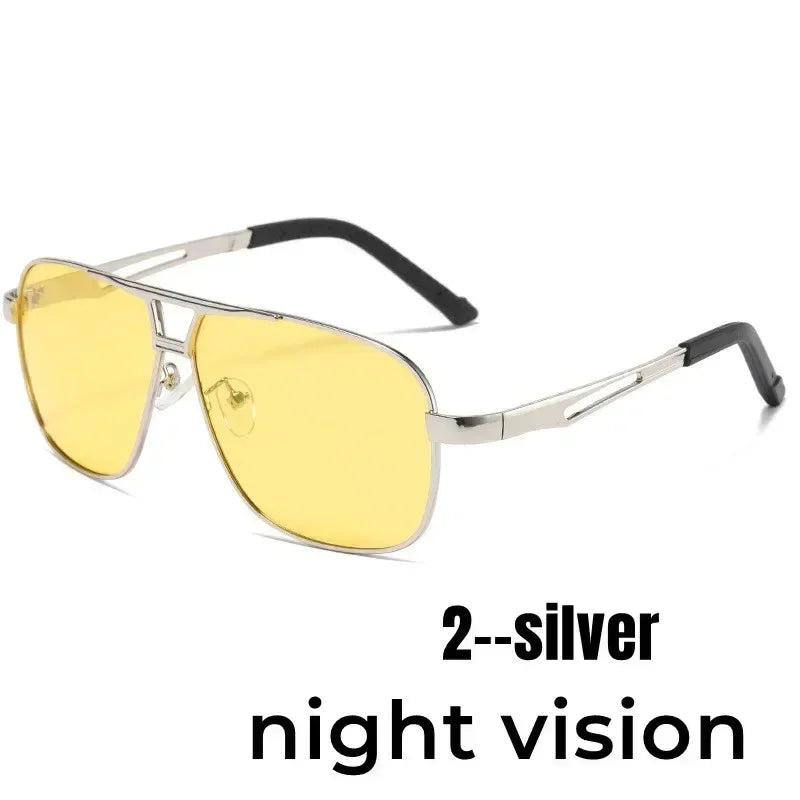 2024 UV400 Polarized Sunglasses Men Women Outdoor Discoloration Eyewear Men Trendy Photochromic Night Vision Sun Glasses