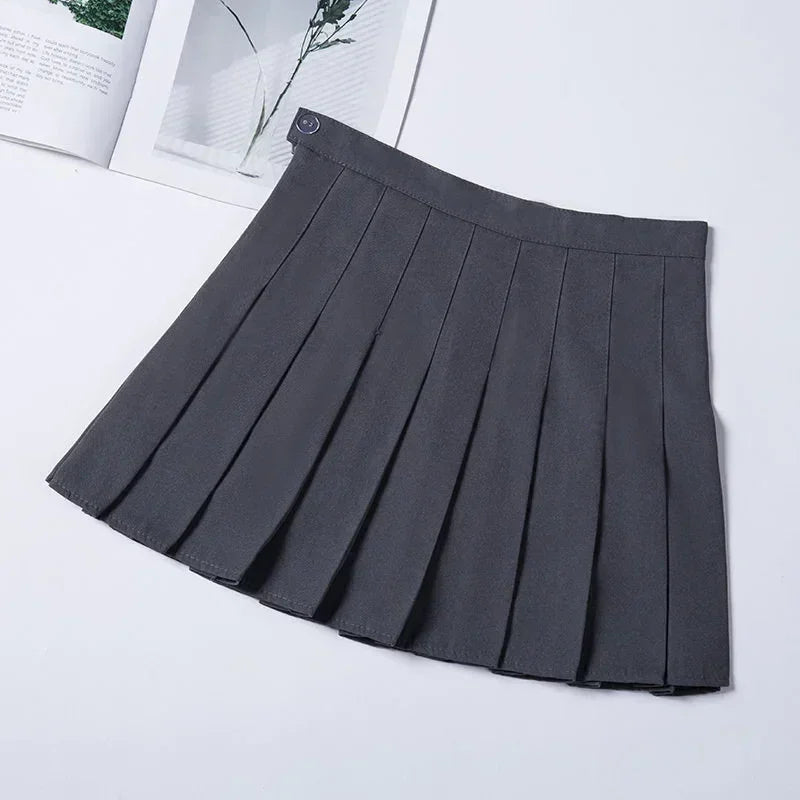 Women's Skirt Without Shorts Fashion Korean Style Ropa Black Harajuku Plaid Falda Short De Mujer Mini Pleated Skirts For Girls