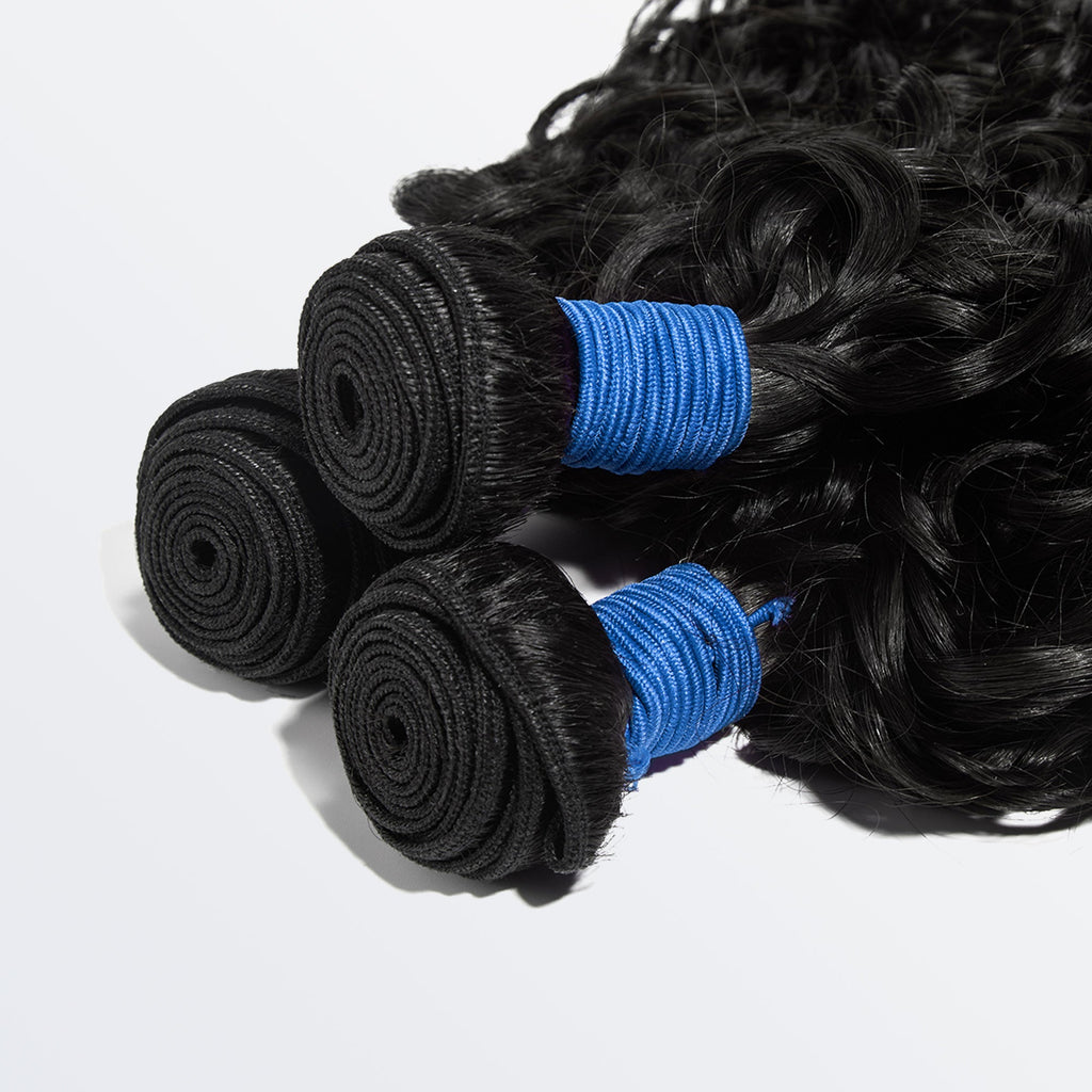 Water Wave Virgin Brazilian Hair Bundles Wet and Wavy Hair Natural Color 14-30 Inch - Stariahair